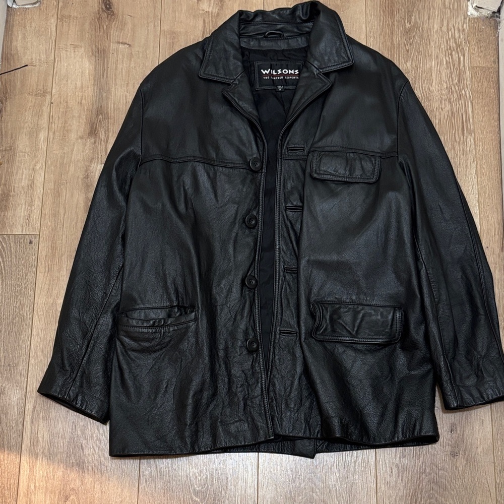 Wilson Black Leather Men's Jacket